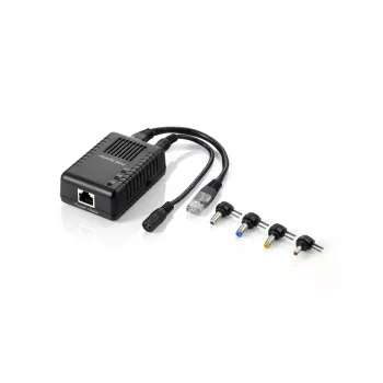 LevelOne Fast Ethernet PoE-splitter, 802.3af PoE, 5-12V DC-uitgang