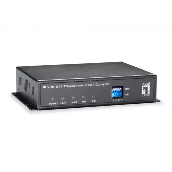 LevelOne VDS-1201 netwerk-mediaconverter 100 Mbit/s zwart