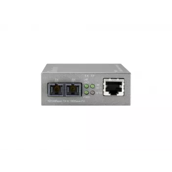 LevelOne RJ45 naar SC beheerbare Fast Ethernet mediaconverter, singlemode vezel, 20 km