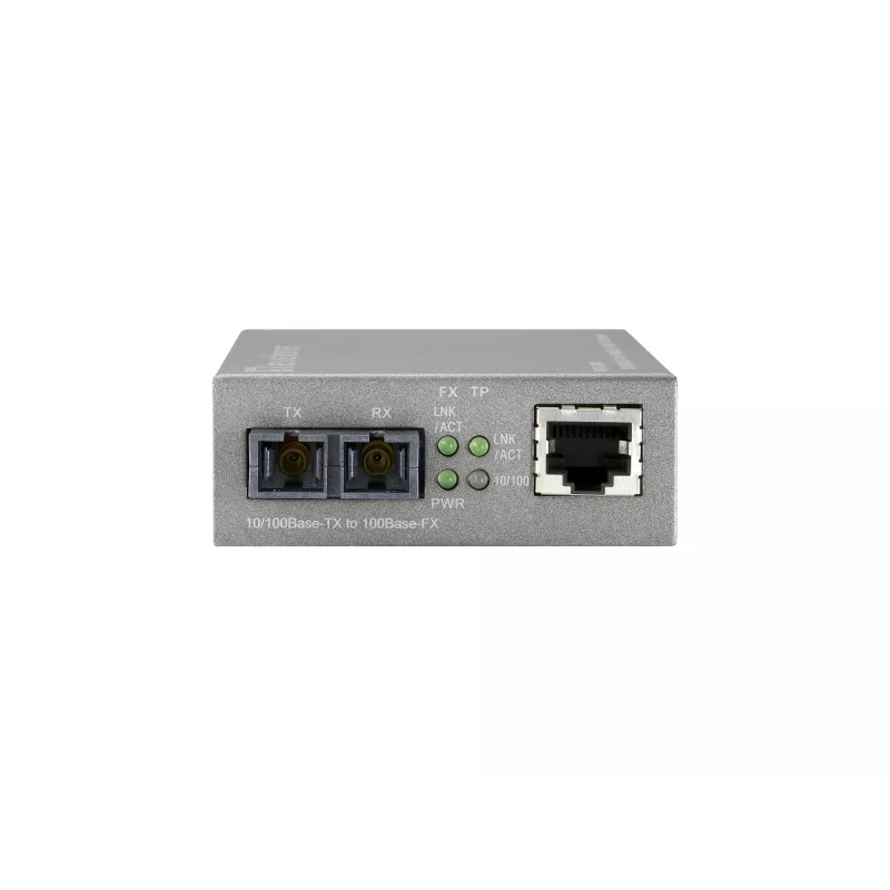 LevelOne RJ45 naar SC beheerbare Fast Ethernet mediaconverter, singlemode vezel, 20 km