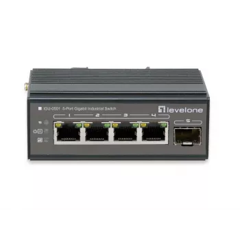 Netwerk-switch LevelOne IGU-0501 Gigabit Ethernet PoE zwart