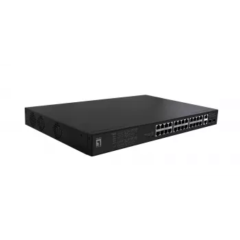 LevelOne FGP-2831 netwerk-switch unmanaged Fast Ethernet (10/100) Power over Ethernet (PoE) 1U zwart