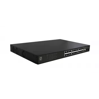 LevelOne GEP-2821 netwerk-switch unmanaged Gigabit Ethernet (10/100/1000) Power over Ethernet (PoE) 1U zwart