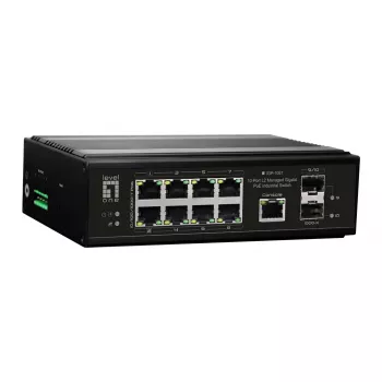LevelOne IGP-1061 netwerk-switch managed L2 Gigabit Ethernet (10/100/1000) Power over Ethernet (PoE) zwart