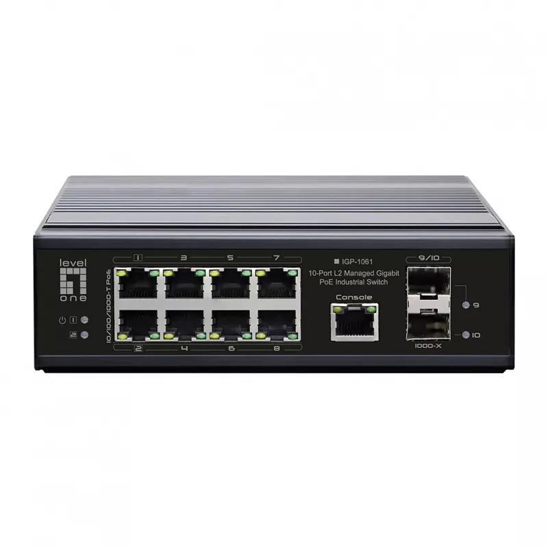 LevelOne IGP-1061 netwerk-switch managed L2 Gigabit Ethernet (10/100/1000) Power over Ethernet (PoE) zwart