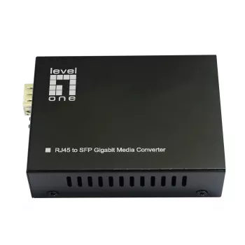 LevelOne RJ45 naar SFP Gigabit mediaconverter, 802.3bt 90W PoE PSE