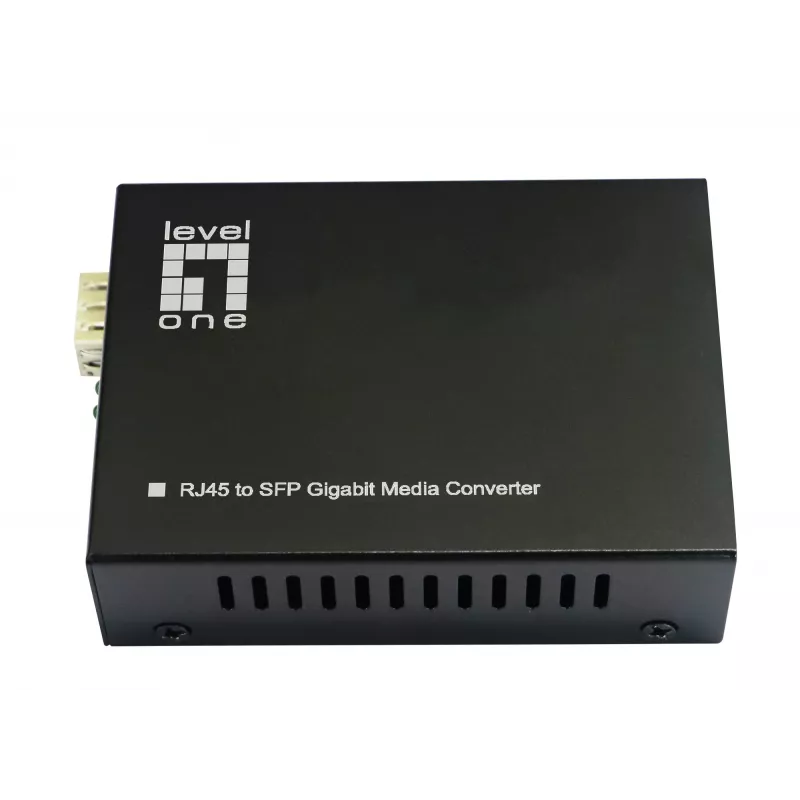 LevelOne RJ45 naar SFP Gigabit mediaconverter, 802.3bt 90W PoE PSE