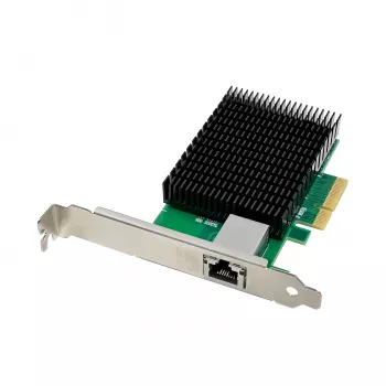 LevelOne 10-Gigabit PCIe x4 netwerkkaart, 1 x RJ45, intern, bedraad, PCI Express, Ethernet, 10000 Mbit/s, groen