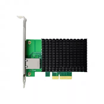 LevelOne 10-Gigabit PCIe x4 netwerkkaart, 1 x RJ45, intern, bedraad, PCI Express, Ethernet, 10000 Mbit/s, groen