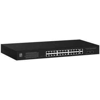 LevelOne GEP-2841 netwerkswitch managed L2 gigabit ethernet (10/100/1000) Power over Ethernet (PoE) 1U zwart