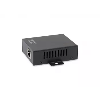 LevelOne 1-poorts RJ-45 gigabit PoE-repeater, IEEE 802.3, IEEE 802.3af, IEEE 802.3at, IEEE 802.3u, IEEE 802.3x, zwart, 100 m, RoHS, UKCA, CE, 0 - 40 °C, 0 - 90%