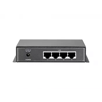 LevelOne 5-poorts gigabit PoE-switch, 61,6 W, 802.3af PoE, 4 PoE-uitgangen, voeding meegeleverd
