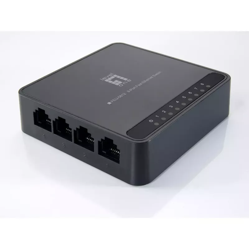 LevelOne FEU-0812 netwerkswitch unmanaged fast ethernet (10/100) zwart