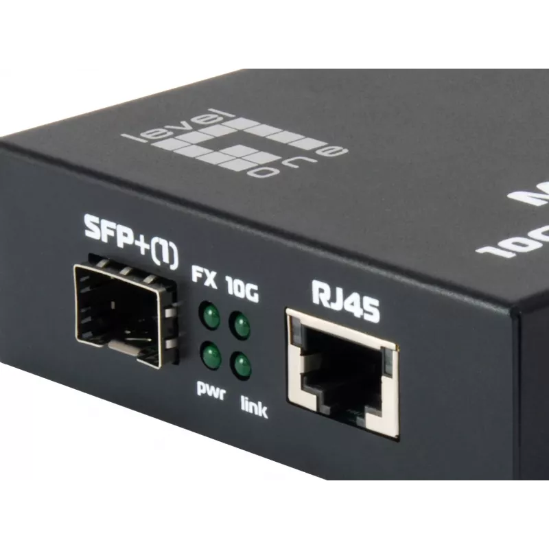 LevelOne GVT-0500 netwerk-mediaconverter 10000 Mbit/s zwart