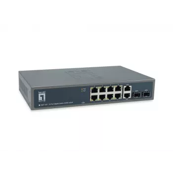LevelOne GEP-1221 netwerkswitch unmanaged gigabit ethernet (10/100/1000) Power over Ethernet (PoE) zwart
