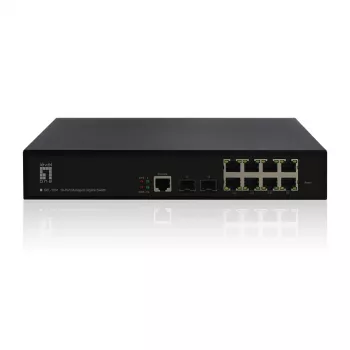LevelOne KILBY 10-poorts L2 managed gigabit switch, 2 x SFP, managed, L2, gigabit ethernet (10/100/1000), rackmontage