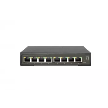 LevelOne Hilbert 8-poorts gigabit PoE smart lite switch, 802.3at/af PoE, 8 PoE-uitgangen, 112,8W PoE-vermogensbudget