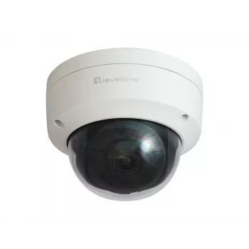 LevelOne GEMINI Fixed Dome IP-netwerkcamera, 2 megapixel, H.265, vandalismebestendig, 802.3af PoE, binnen/buiten