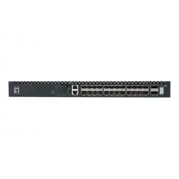 LevelOne 26-poorts L3 Managed TOR fiber-switch, 24x 1/10GbE SFP+, 2x 40/100GbE QSFP28, hot-swap redundante voeding