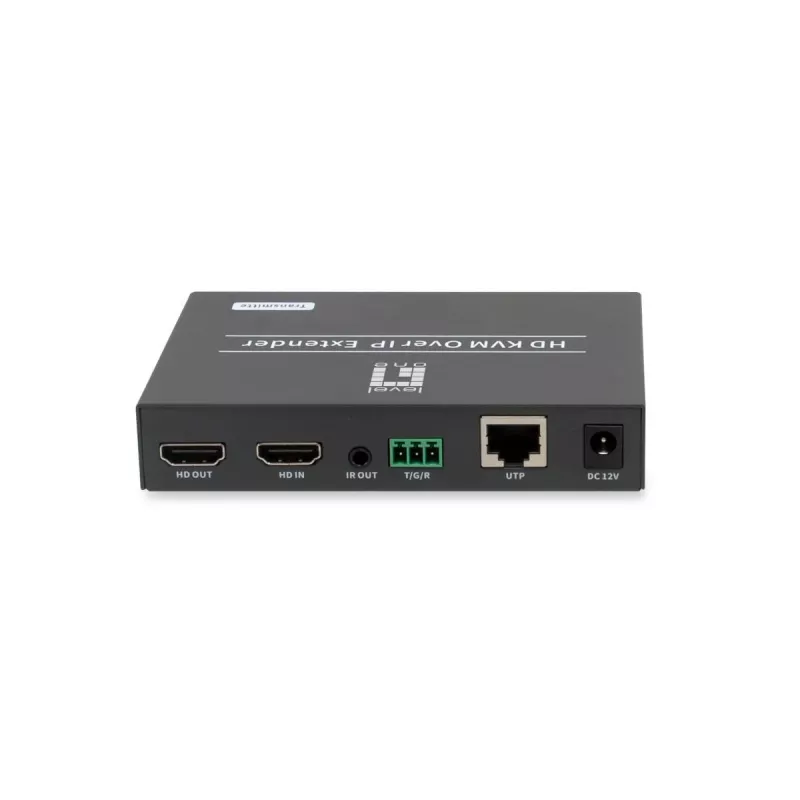 AV-zender LEVELONE HVE-6701T — HDMI 1.3b, tot 1920×1080, Cat5e/Cat6/Cat7, mini-USB, 12 V DC