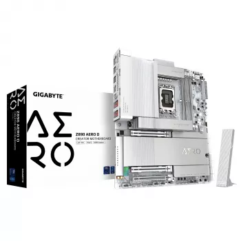 GIGABYTE Z890 AERO D moederbord - ondersteunt Intel Core Ultra (serie 2) CPU's, 16+1+2 fasen VRM, tot 9500MHz DDR5 (OC), PCIe 5.0 M.2, Wi-Fi 7, Thunderbolt 5