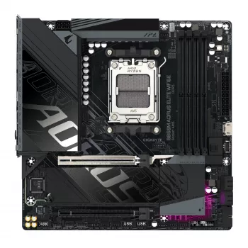 GIGABYTE B850M AORUS ELITE WIFI6E moederbord - AMD Ryzen 9000 Series CPU's, 12+2+2 fasen Digital VRM, tot 8200MHz DDR5 (OC), 1xPCIe 5.0 + 1xPCIe 4.0 M.2, WIFI 6E, 2.5GbE LAN, USB 3.2 Gen 2