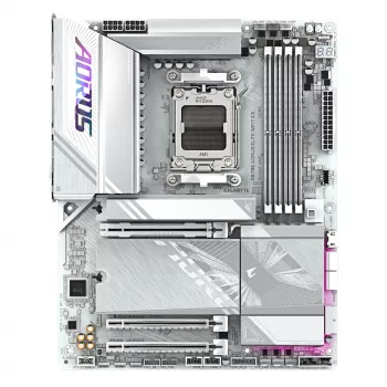 GIGABYTE X870E AORUS ELITE WIFI7 ICE moederbord - ondersteunt AMD Ryzen 9000 CPU's, 16+2+2 fasen Digital VRM, tot 8200Hz DDR5 (OC), 3xPCIe 5.0 + 1xPCIe 4.0, Wi-Fi 7, 2.5GbE LAN, USB 4