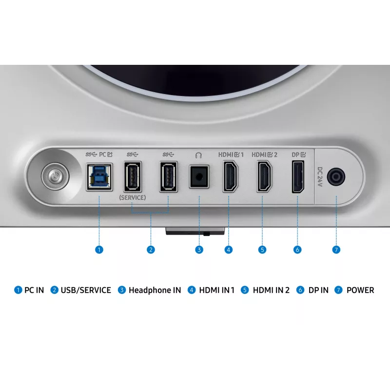 Samsung G60SD computermonitor 68,6 cm (27 inch) 2560 x 1440 pixel Quad HD OLED zilver