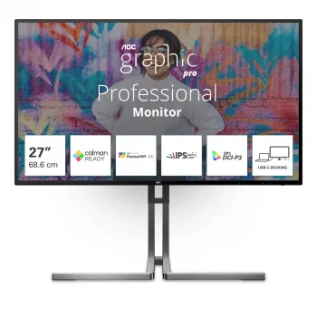AOC U3 U27U3CV computermonitor 68,6 cm (27 inch) 3840 x 2160 pixel 4K Ultra HD LCD zwart