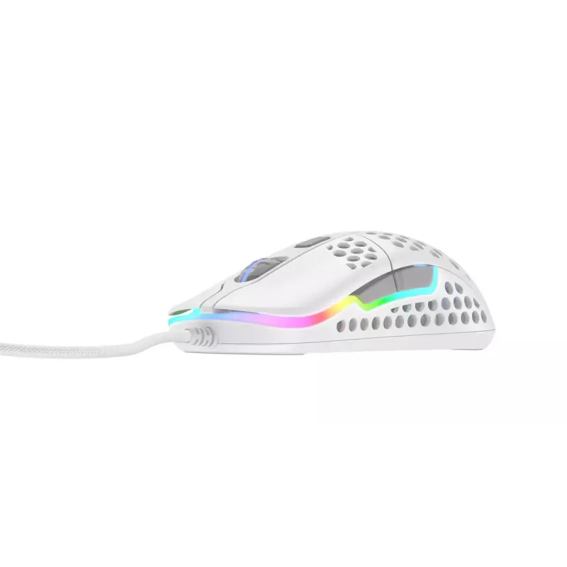 XTRFY M42 ambidextreuze gaming-muis – optische sensor, 16.000 DPI, USB Type-A, wit, RGB