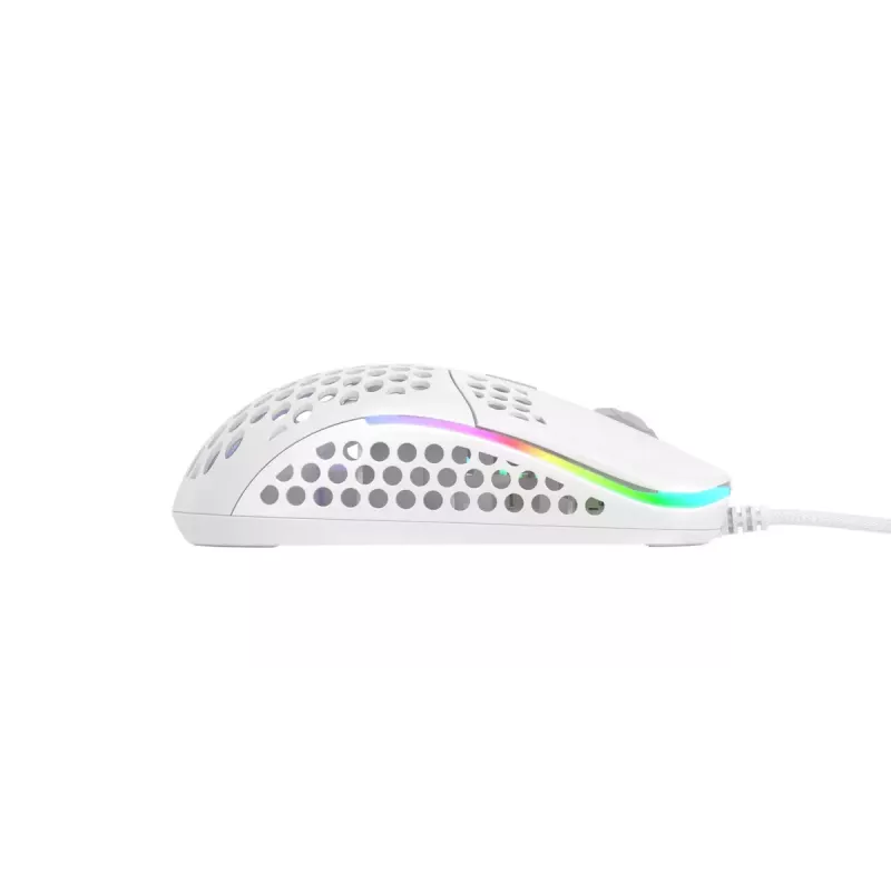 XTRFY M42 ambidextreuze gaming-muis – optische sensor, 16.000 DPI, USB Type-A, wit, RGB