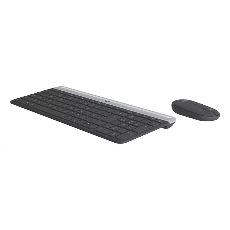 LOGITECH slank draadloos toetsenbord en muis combo Mk470 - Graphite - Azerty Frans