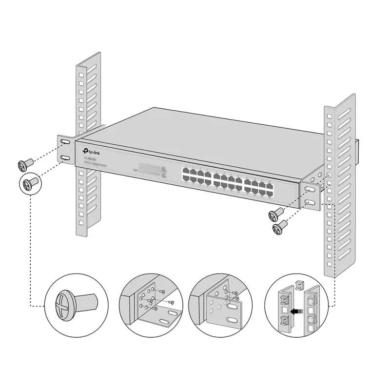Montagekit TP-Link Omada Rack Mount Kit 13-inch metaal zwart