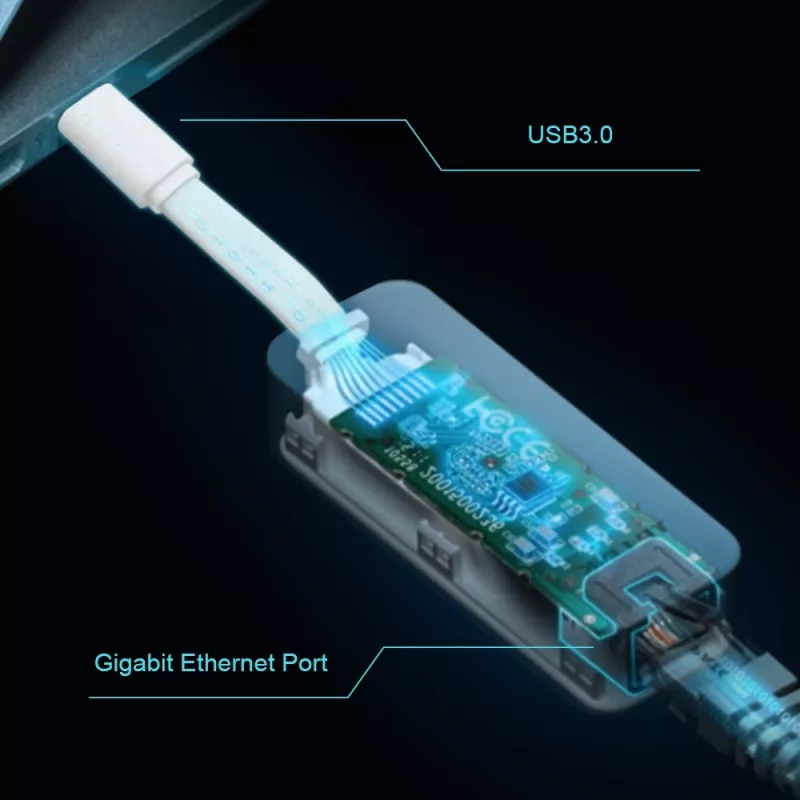 TP-Link UE330C USB-C-hub met 3 USB 3.0-poorten en Gigabit Ethernet, wit