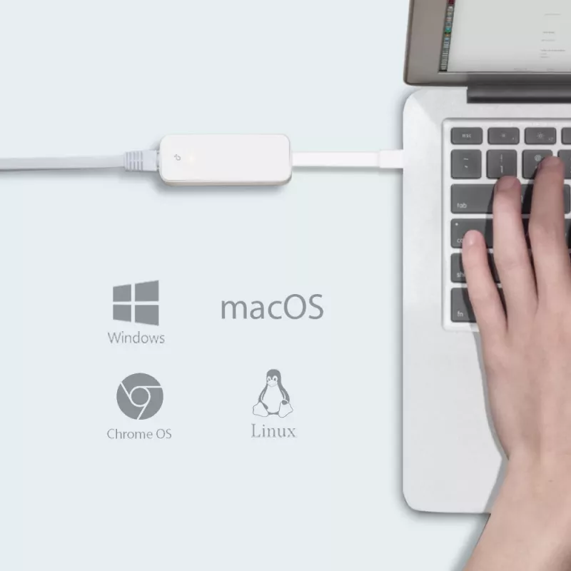 TP-Link UE330C USB-C-hub met 3 USB 3.0-poorten en Gigabit Ethernet, wit