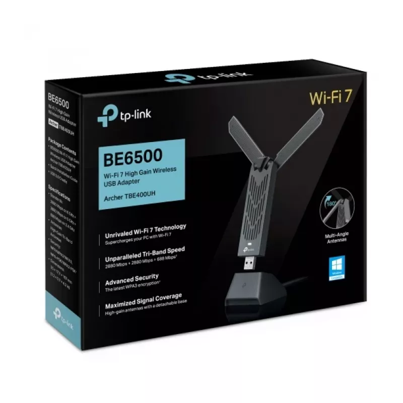 WLAN-adapter TP-Link BE6500 2882 Mbit/s Wi-Fi 7 tri-band