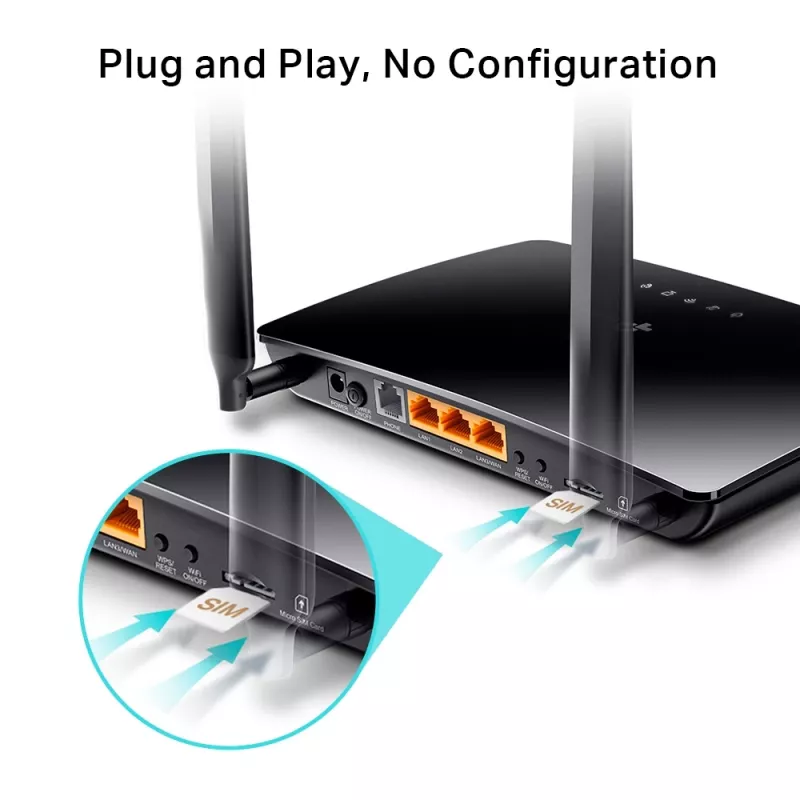 TP-Link N300 4G LTE telefonie WLAN-router