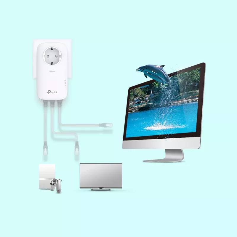 TP-Link TL-PA8033P KIT PowerLine-netwerkadapter 1300 Mbit/s Ethernet LAN wit 2 stuks