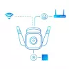 TP-Link Tapo outdoor security Wi-Fi-camera, IP-beveiligingscamera, buiten, bedraad & draadloos, Amazon Alexa & Google Assistant, CE, plafond/wand