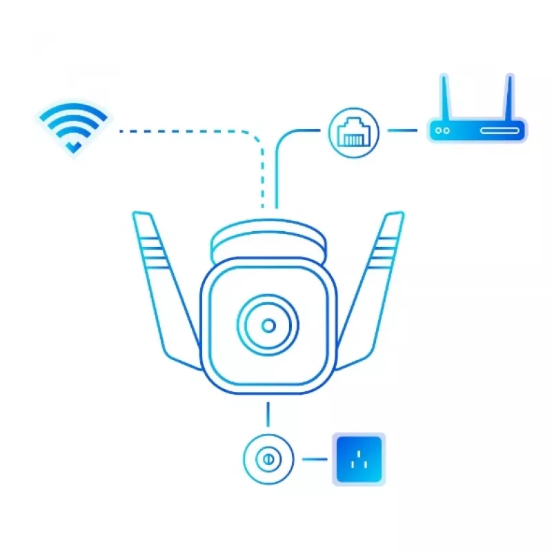 TP-Link Tapo outdoor security Wi-Fi-camera, IP-beveiligingscamera, buiten, bedraad & draadloos, Amazon Alexa & Google Assistant, CE, plafond/wand