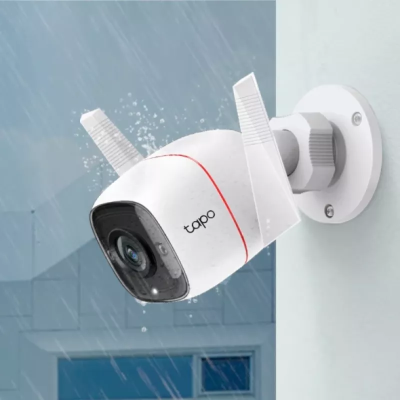 TP-Link Tapo outdoor security Wi-Fi-camera, IP-beveiligingscamera, buiten, bedraad & draadloos, Amazon Alexa & Google Assistant, CE, plafond/wand