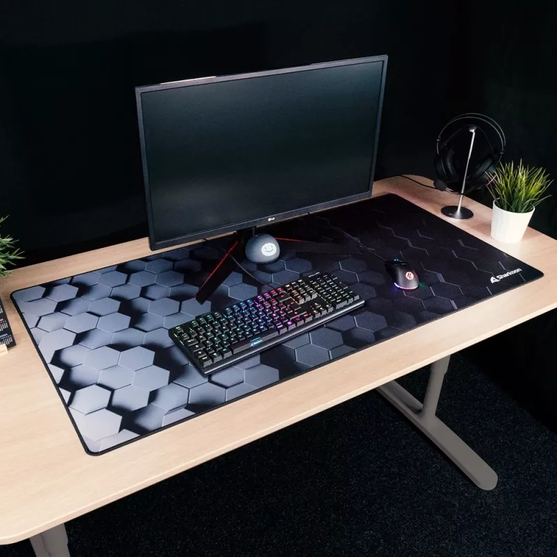 SHARKOON gaming-muismat - Sgp30 Big Hex - zwart