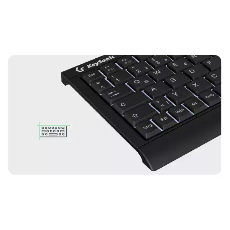 KeySonic KSK-3011ELC (DE) toetsenbord home USB QWERTZ Duits zwart
