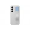 Cover Samsung Galaxy S24 FE monochromatisch grijs met tafelstandaard