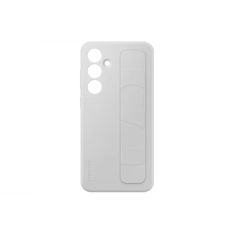 Cover Samsung Galaxy S24 FE monochromatisch grijs met tafelstandaard
