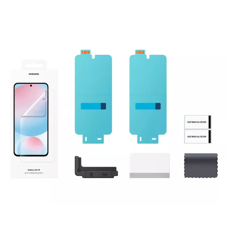 Samsung ontspiegelende displayschermfolie voor S24 FE krasvast transparant 2-pack