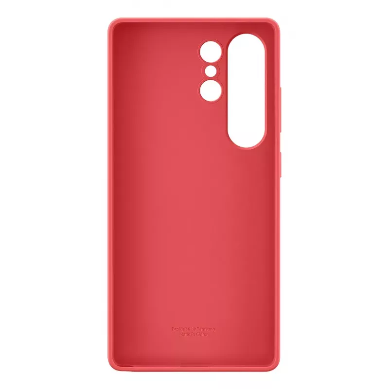 Hoesje Samsung Galaxy S25 Ultra siliconen hoesje rood monochromatisch