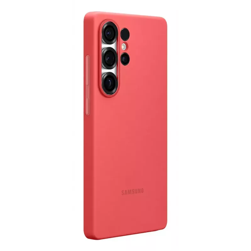 Hoesje Samsung Galaxy S25 Ultra siliconen hoesje rood monochromatisch