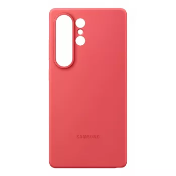 Hoesje Samsung Galaxy S25 Ultra siliconen hoesje rood monochromatisch