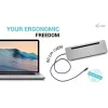 i-tec USB-C metalen ergonomische 3x 4K display dockingstation + Power Delivery 100 W